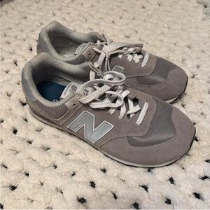 Gray Sneakers with Silver Accents